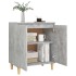 Aparador y patas madera contrachapada gris hormigón 60x35x70