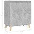 Aparador y patas madera contrachapada gris hormigón 60x35x70