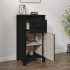 Aparador de madera maciza de pino negro 40x35x80