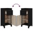 Aparador de madera maciza de pino negro 40x35x80