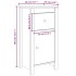 Aparador de madera maciza de pino negro 40x35x80