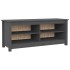 Banco zapatero madera maciza de pino gris 110x38x45,5