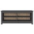 Banco zapatero madera maciza de pino gris 110x38x45,5