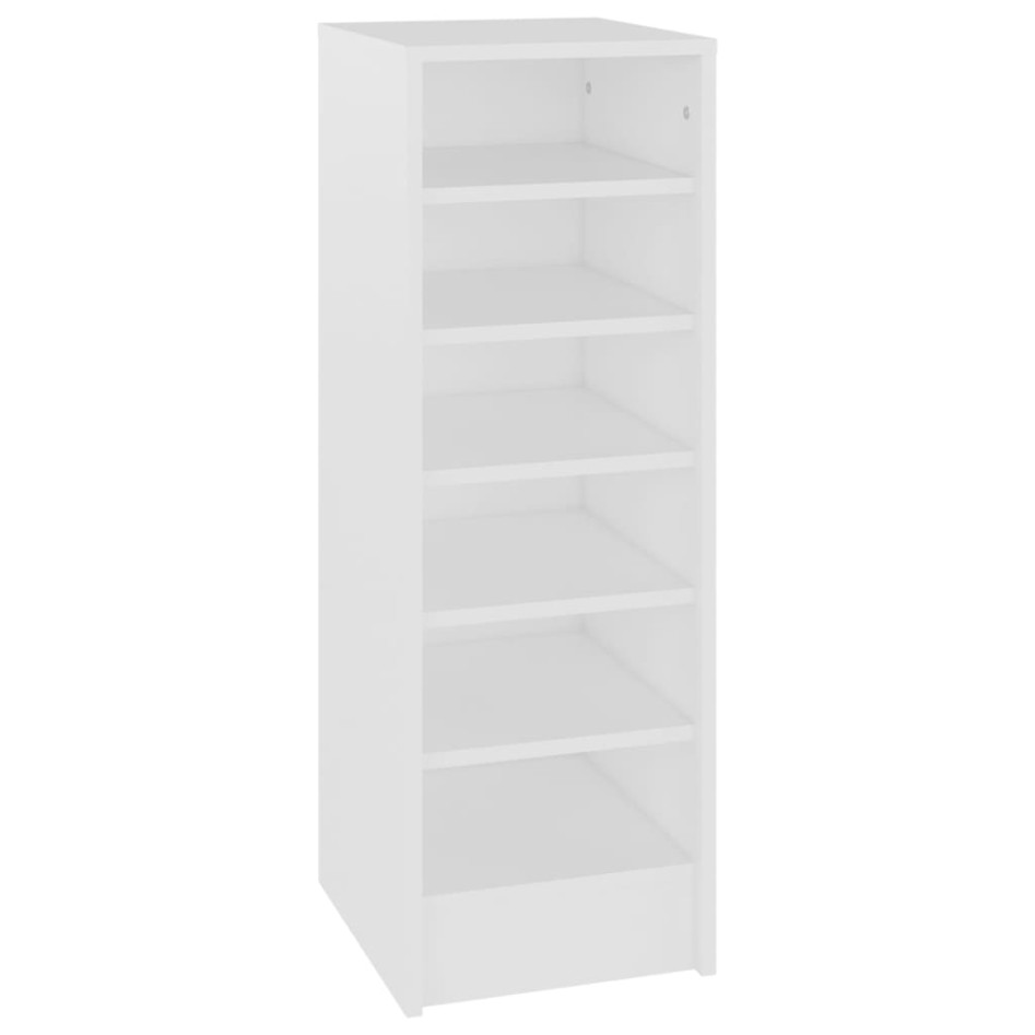 Mueble zapatero de madera contrachapada blanco 31,5x35x90