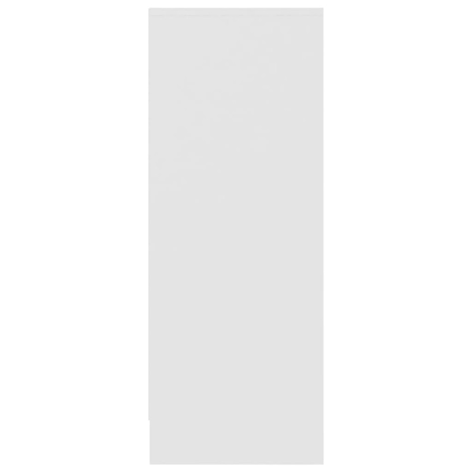 Mueble zapatero de madera contrachapada blanco 31,5x35x90