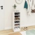 Mueble zapatero de madera contrachapada blanco 31,5x35x90