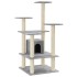 Rascador para gatos con postes de sisal gris claro 110
