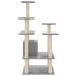 Rascador para gatos con postes de sisal gris claro 110