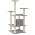 Rascador para gatos con postes de sisal gris claro 110