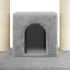 Rascador para gatos con postes de sisal gris claro 110