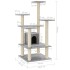 Rascador para gatos con postes de sisal gris claro 110