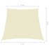 Toldo de vela trapezoidal tela oxford color crema 4/5x4
