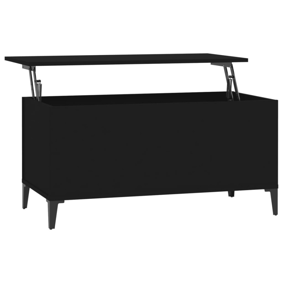 Mesa de centro madera contrachapada negro 90x44,5x45
