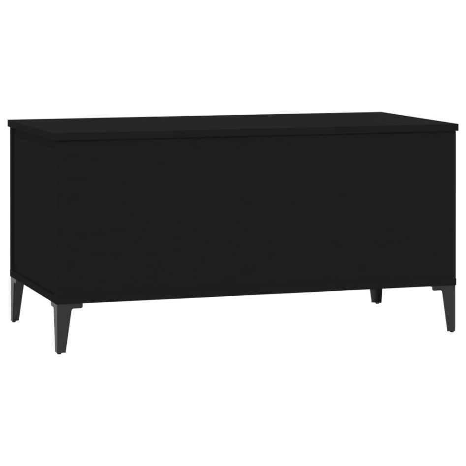 Mesa de centro madera contrachapada negro 90x44,5x45