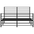 Estructura cama sin colchón con estribo metal negro 120x200