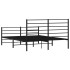 Estructura cama sin colchón con estribo metal negro 120x200