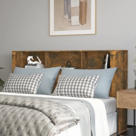 Mueble cabecero roble ahumado 180x18,5x104,5