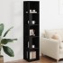 Mueble de esquina madera contrachapada negro 33x33x164,5
