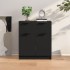 Aparador de madera contrachapada negro 60x30x70