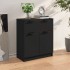 Aparador de madera contrachapada negro 60x30x70