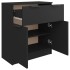 Aparador de madera contrachapada negro 60x30x70
