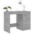 Escritorio de madera contrachapada gris hormigón 100x50x76