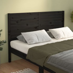 Cabecero de cama madera maciza de pino negro 146x4x100