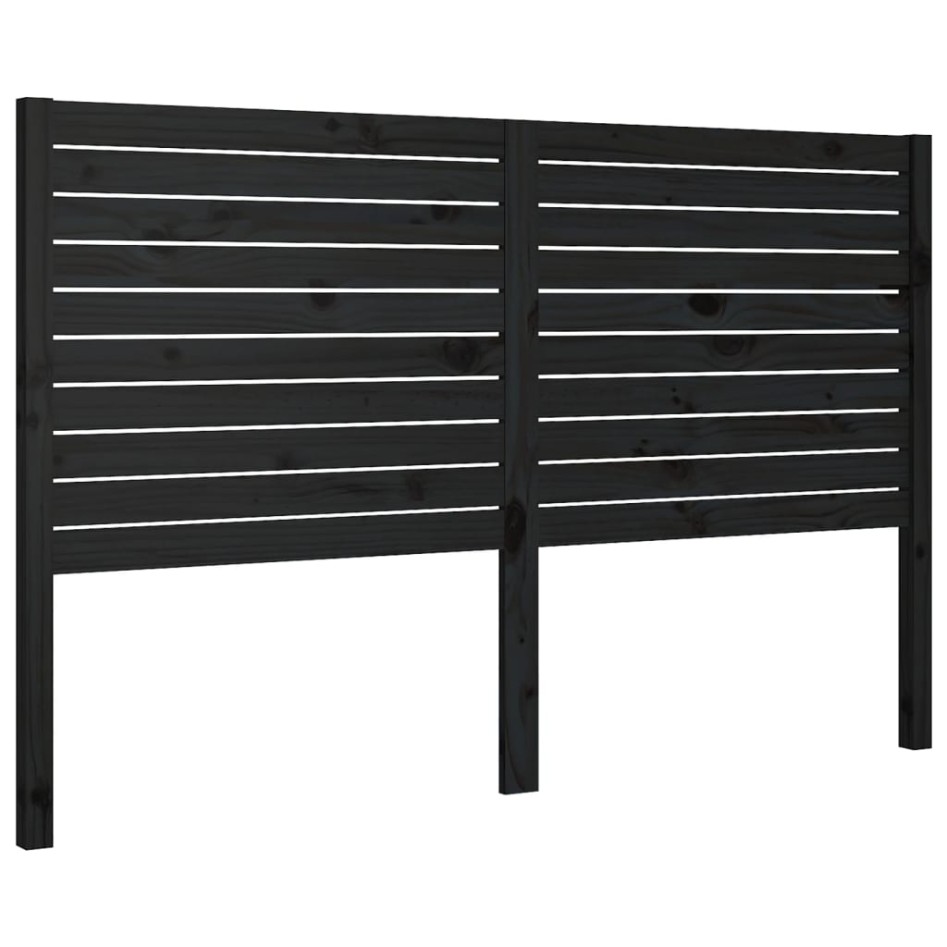Cabecero de cama madera maciza de pino negro 146x4x100