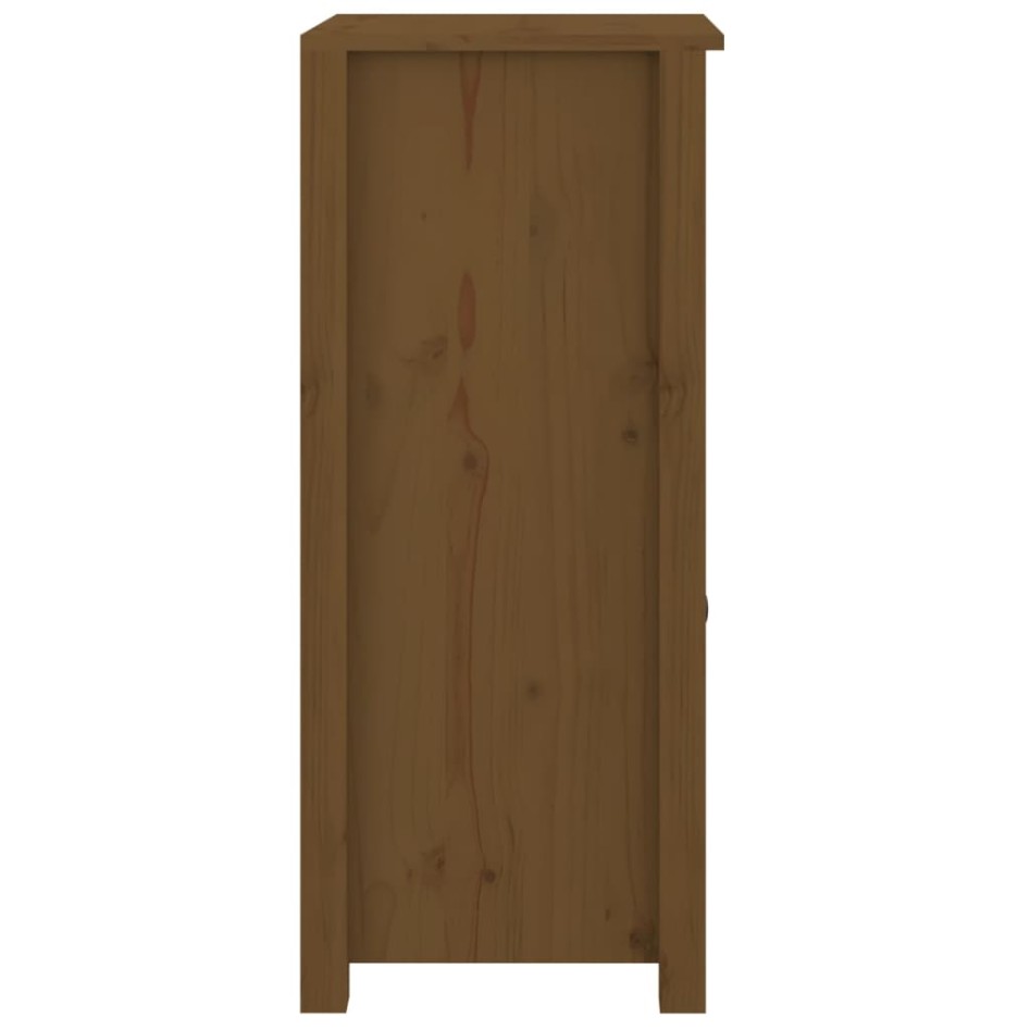 Aparador de madera maciza de pino marrón miel 40x35x80