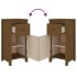 Aparador de madera maciza de pino marrón miel 40x35x80