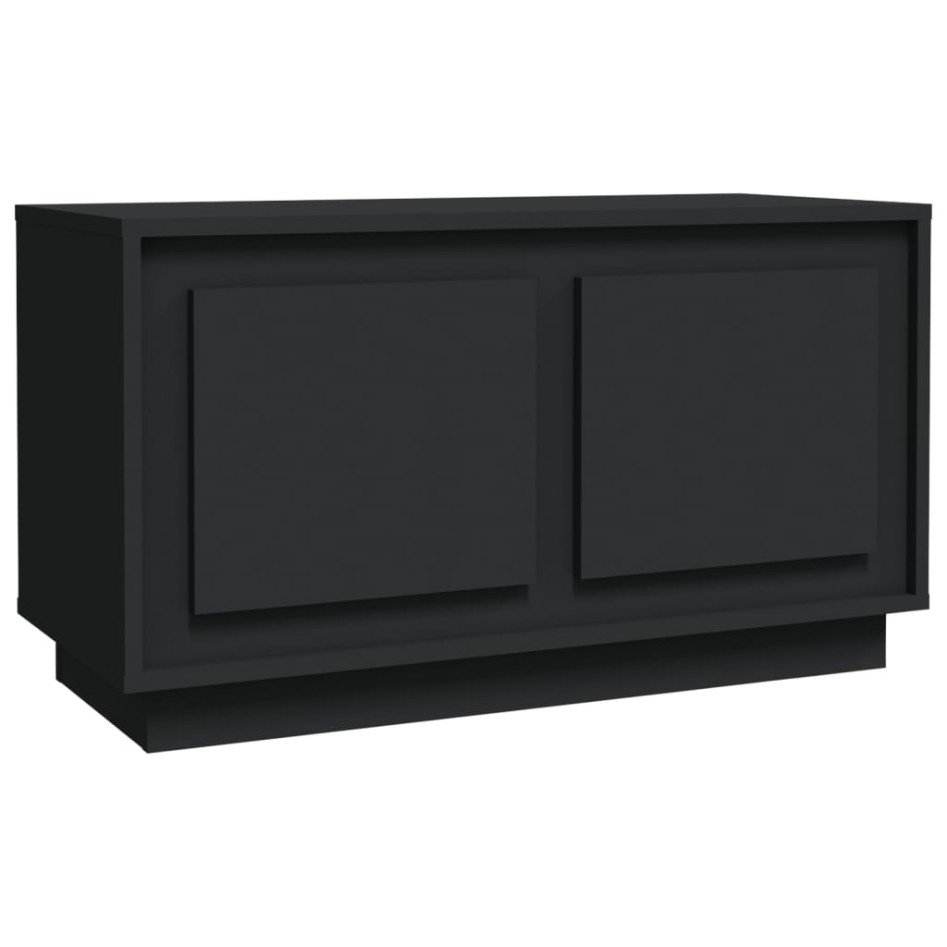 Mueble para TV madera contrachapada negro 80x35x45