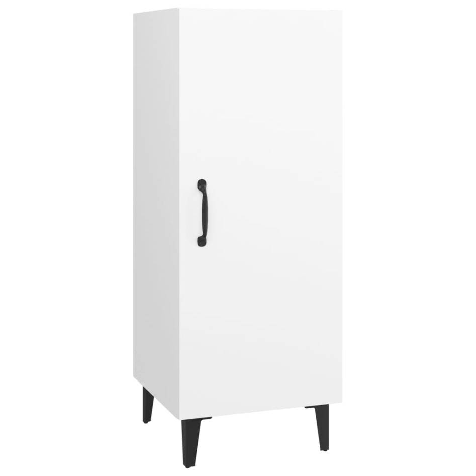 Aparador de madera contrachapada blanco 34,5x34x90