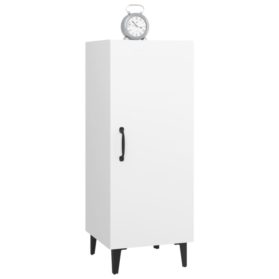 Aparador de madera contrachapada blanco 34,5x34x90