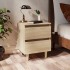 Mesitas de noche 2 uds patas de madera roble Sonoma 40x35x50