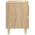Mesitas de noche 2 uds patas de madera roble Sonoma 40x35x50