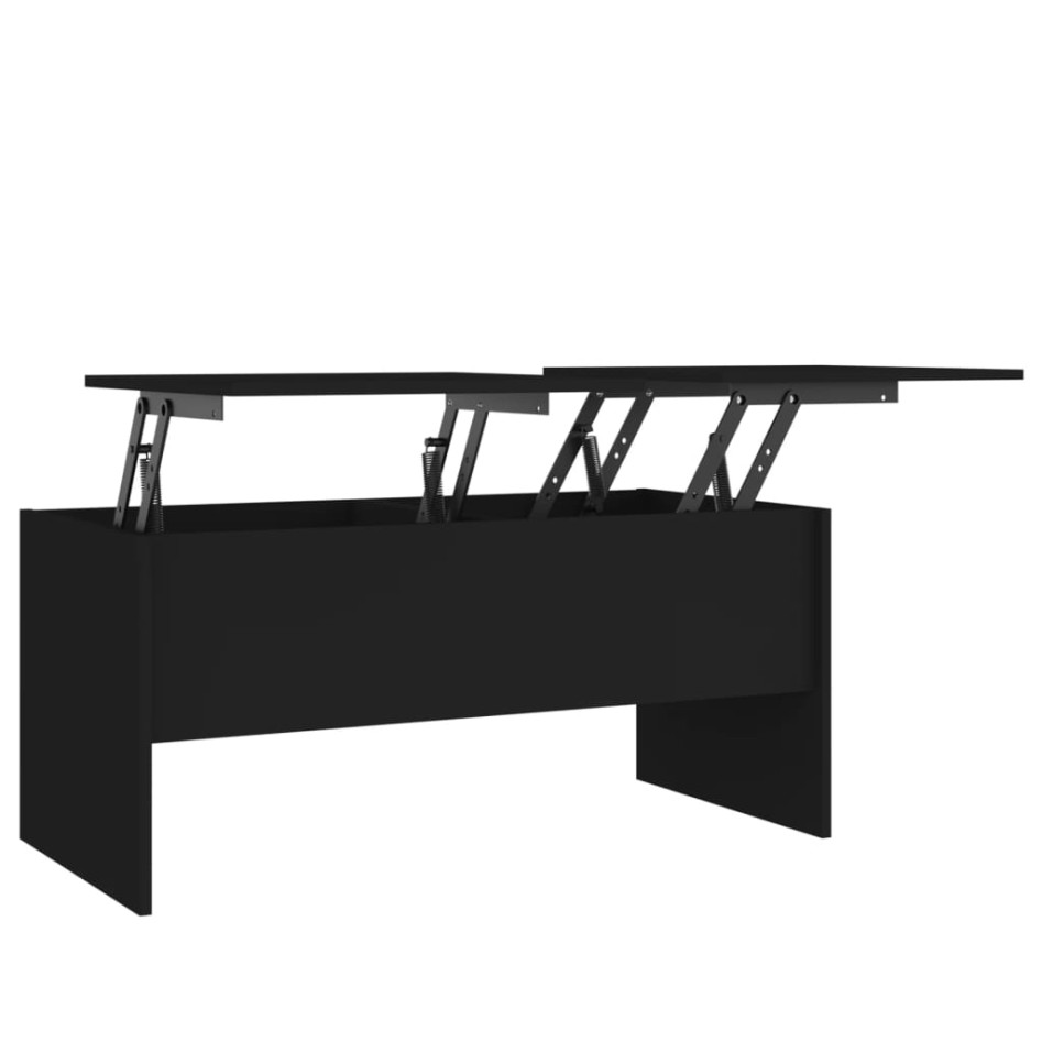 Mesa de centro madera de ingeniería negro 102x50,5x46,5