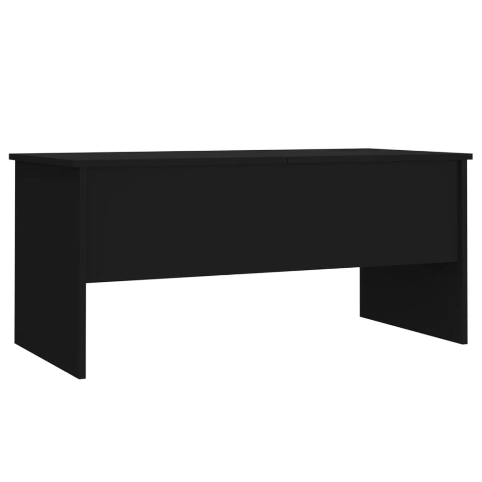 Mesa de centro madera de ingeniería negro 102x50,5x46,5