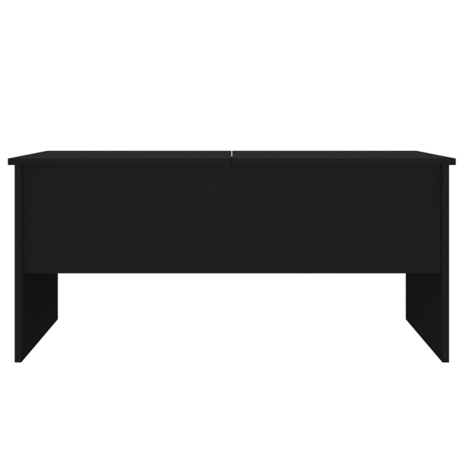 Mesa de centro madera de ingeniería negro 102x50,5x46,5
