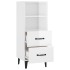 Aparador de madera contrachapada blanco brillante 34,5x34x90