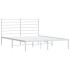Estructura cama sin colchón con cabecero metal blanco