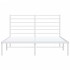 Estructura cama sin colchón con cabecero metal blanco