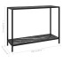 Mesa de consola negro vidrio templado 100x35x75