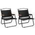 Sillas de camping 2 uds tela Oxford negro 54x43x59