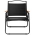 Sillas de camping 2 uds tela Oxford negro 54x43x59