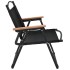 Sillas de camping 2 uds tela Oxford negro 54x43x59