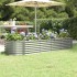 Jardinera arriate acero recubrimiento polvo plata 224x80x36