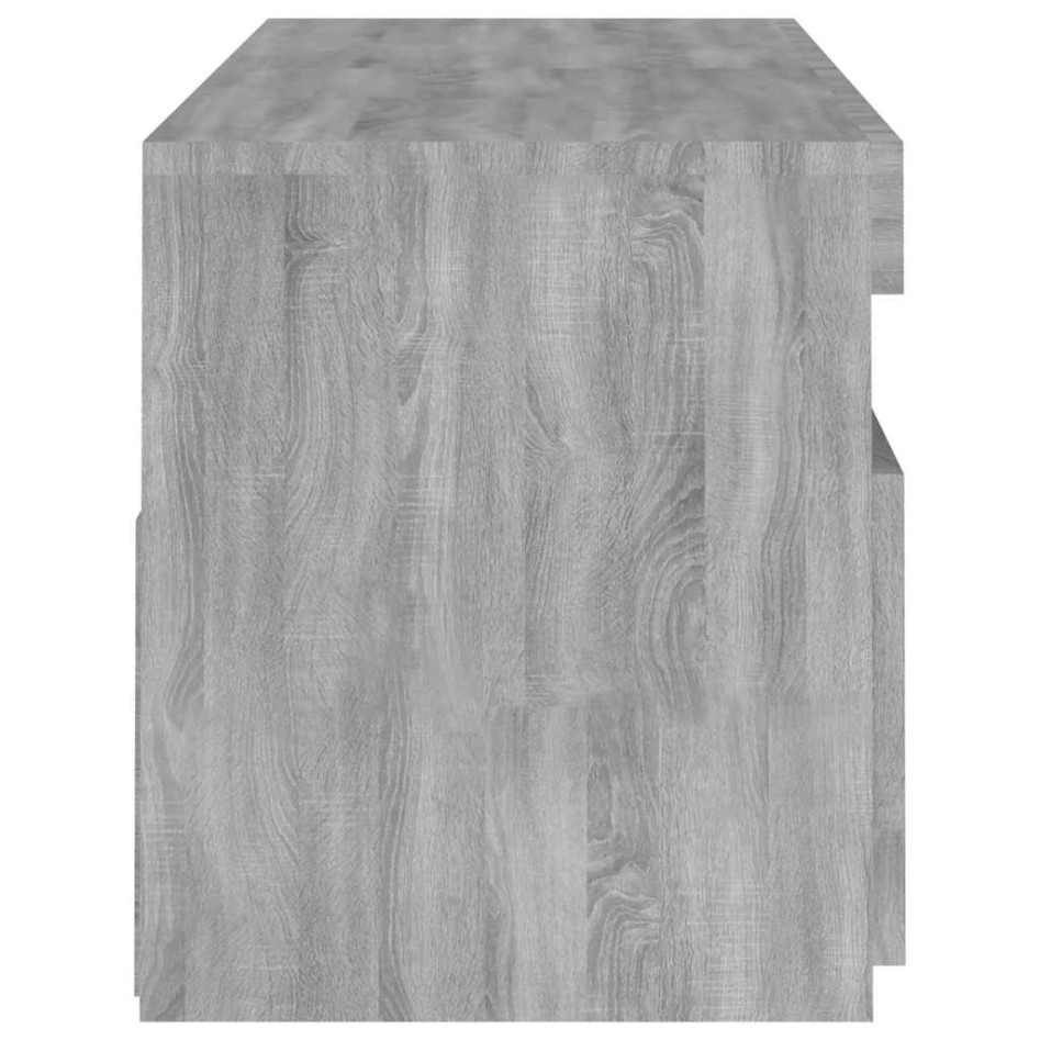 Mueble de TV con luces LED gris Sonoma 120x35x40