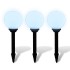 Lámparas de camino de jardín 3 uds LED 20 cm con
