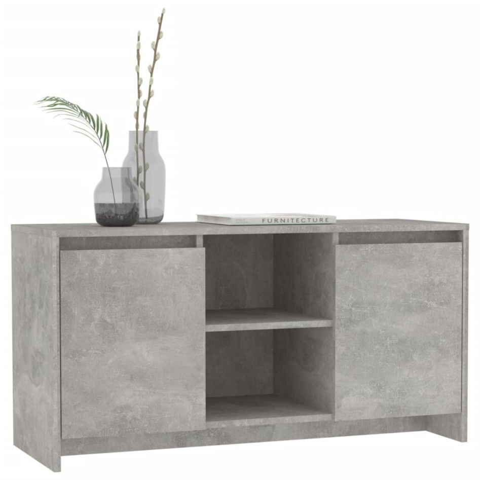 Mueble de TV madera contrachapada gris hormigón