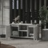 Mueble de TV madera contrachapada gris hormigón